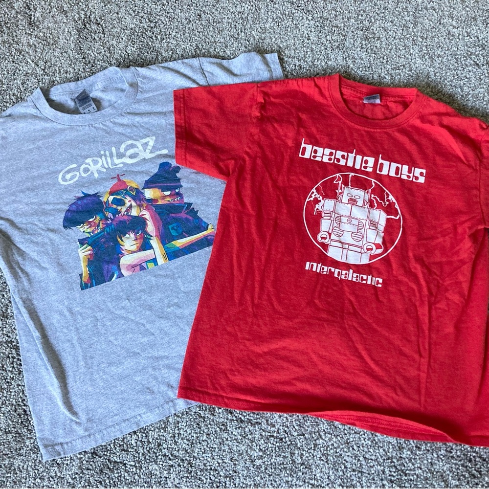 boys band tshirt bundle gorillaz beastie boys size M